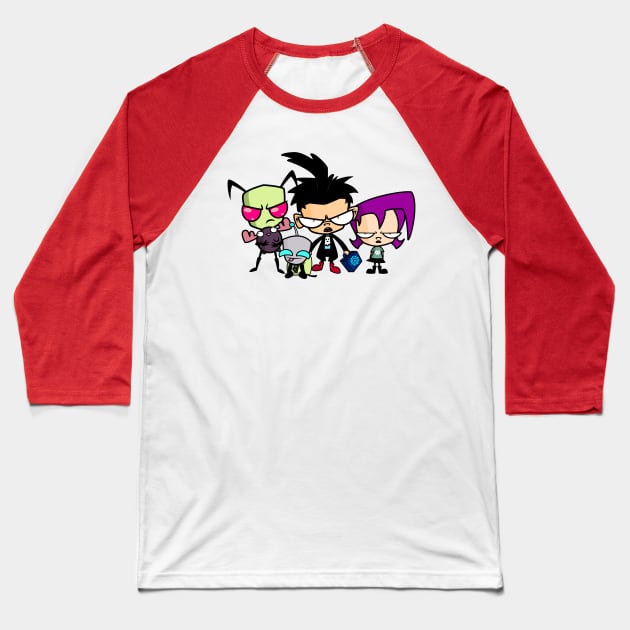 Zim and the Gang Baseball T-Shirt by coleenfielding@yahoo.com